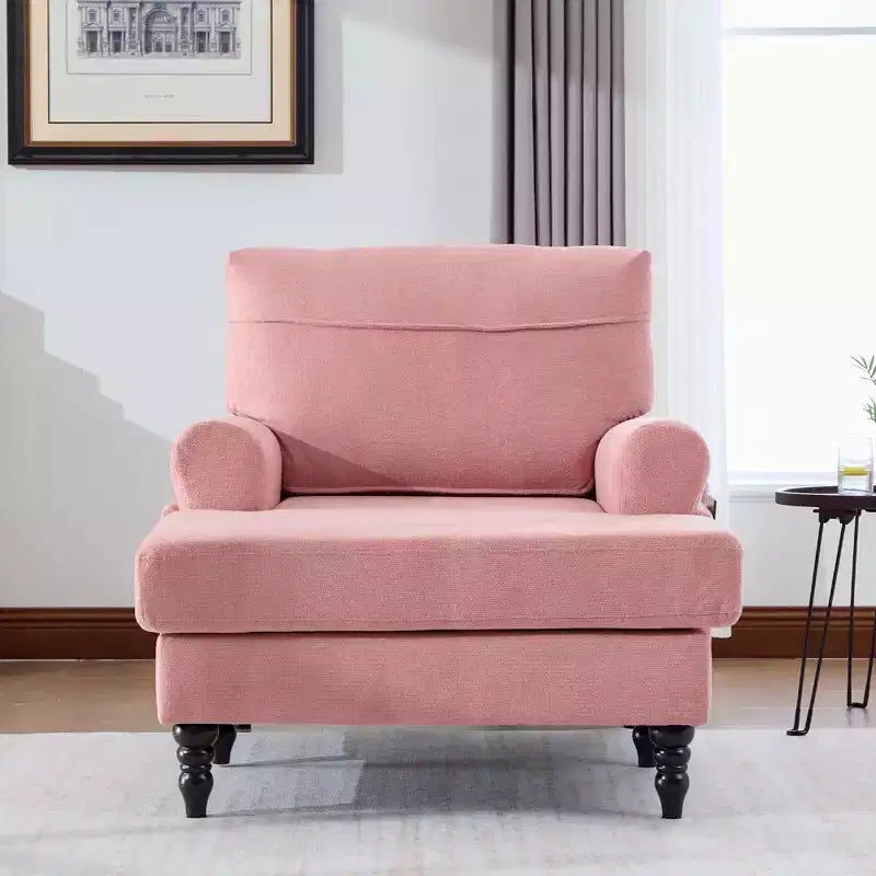 GDFStudio Willa Modern Chenille Upholstered Chaise Lounge
