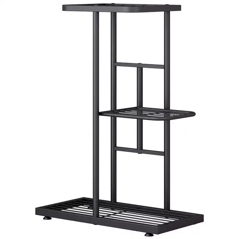 3-Tier 4-Pot Metal Plant Stand: Heavy-Duty, Rust-Resistant & Multifunctional Storage Rack (Versatile for Courtyards/Gardens/Outdoor Use)