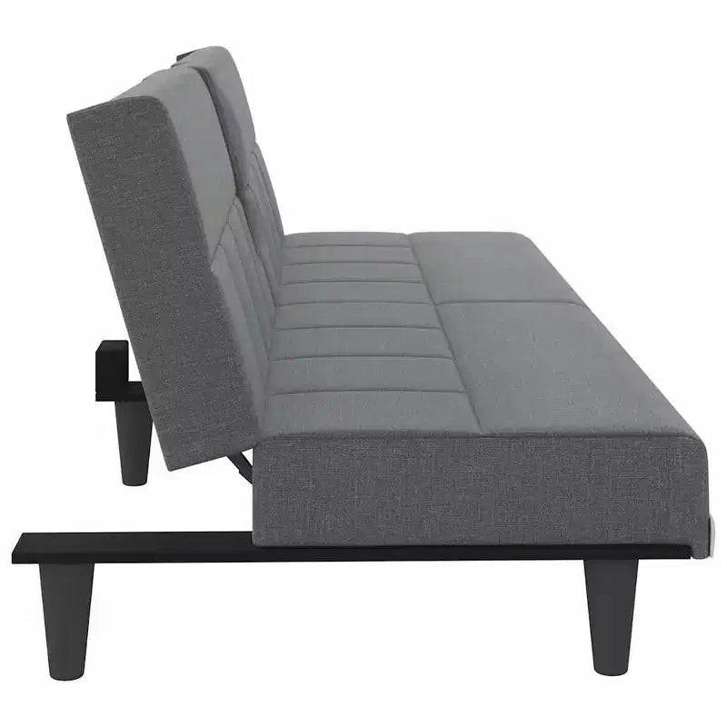 vidaXL Sofa Bed Convertible Sofa Bed with Cup Holders for Living Room Fabric