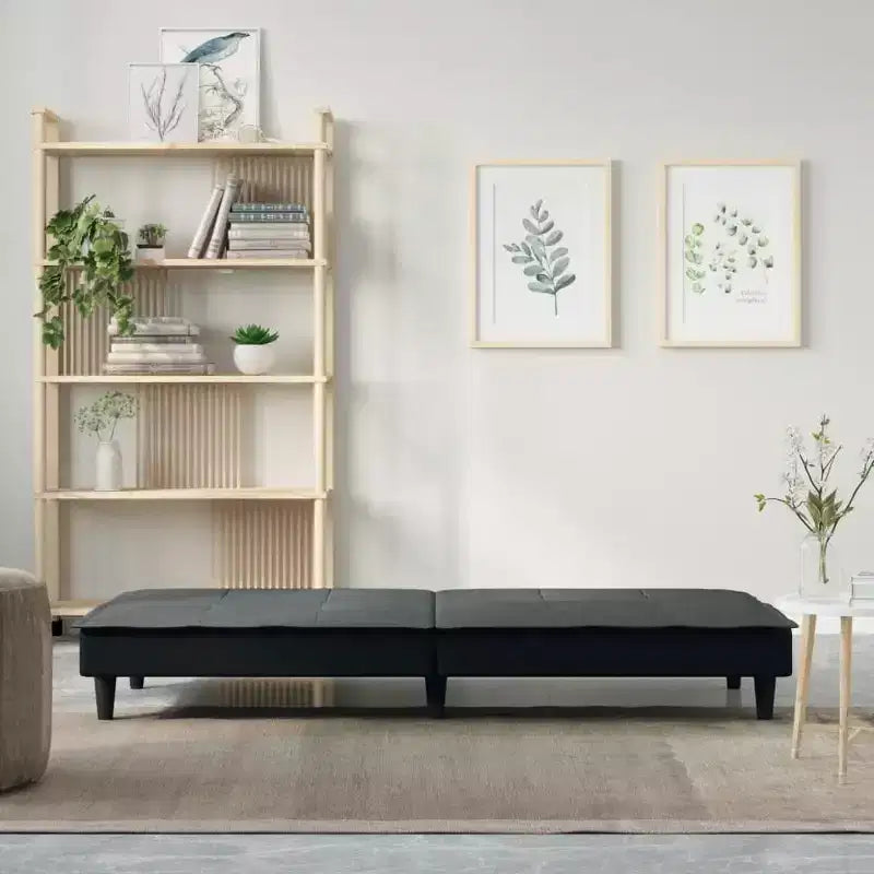 vidaXL Sofa Bed Convertible Sofa Bed with Cup Holders for Living Room Fabric